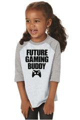 Future Gaming Buddy Toddler Baseball-Direct To Garment Print-Brisco Baby