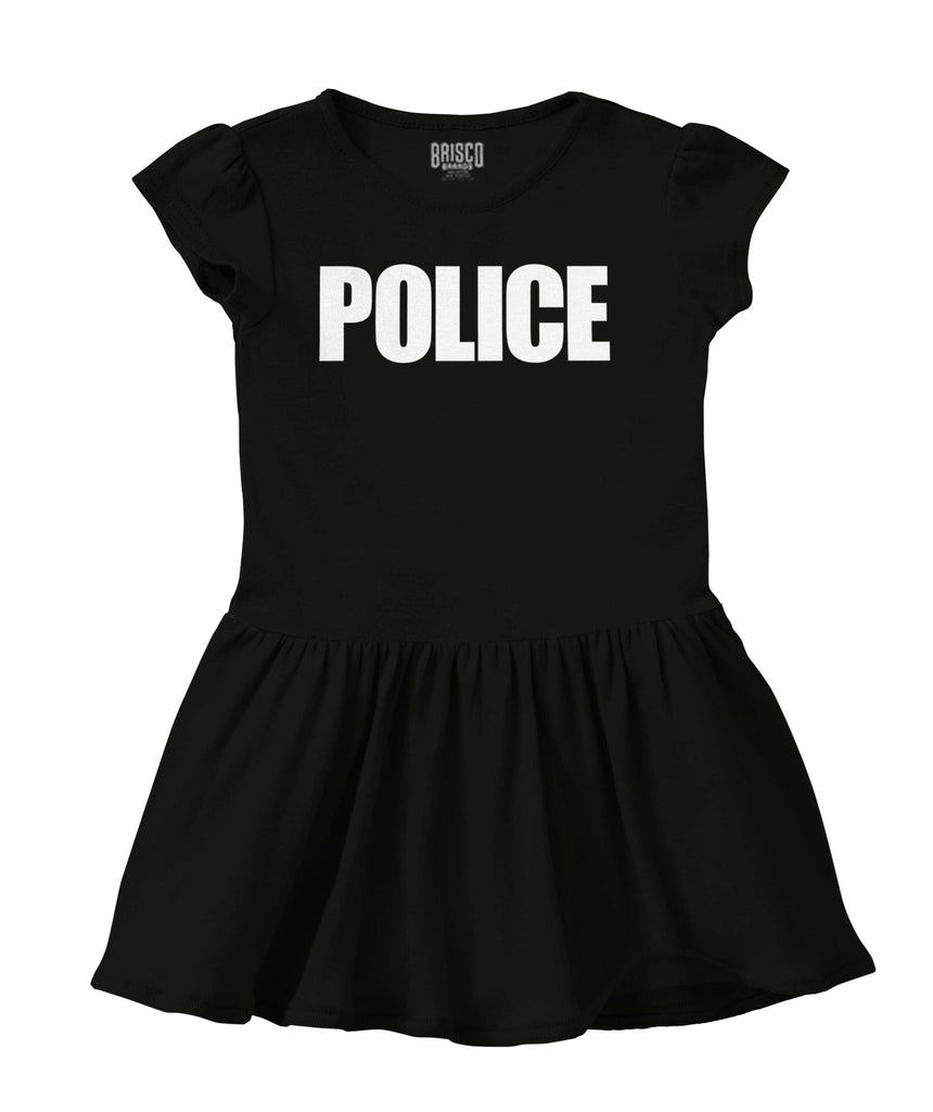 Police Force Solid Baby Infant Dress-Direct To Garment Print-Brisco Baby