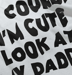 I'm Cute Infant Baby Bib-Direct To Garment Print-Brisco Baby