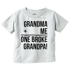 One Broke Grandpa Infant Toddler T Shirt-Direct To Garment Print-Brisco Baby