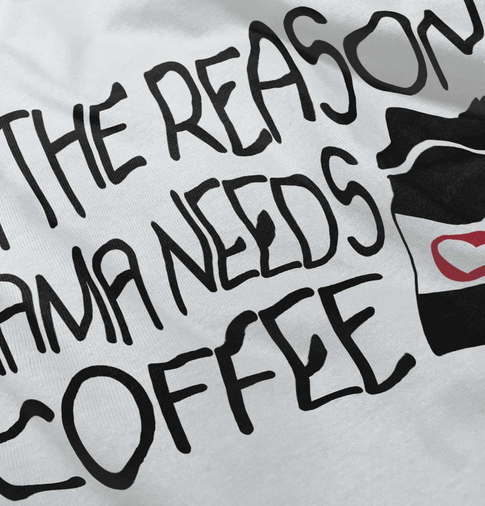 Mama Needs Coffee Infant Baby Bib-Direct To Garment Print-Brisco Baby