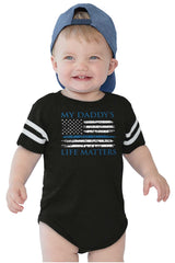Daddy's Life Football Romper Bodysuit-Direct To Garment Print-Brisco Baby