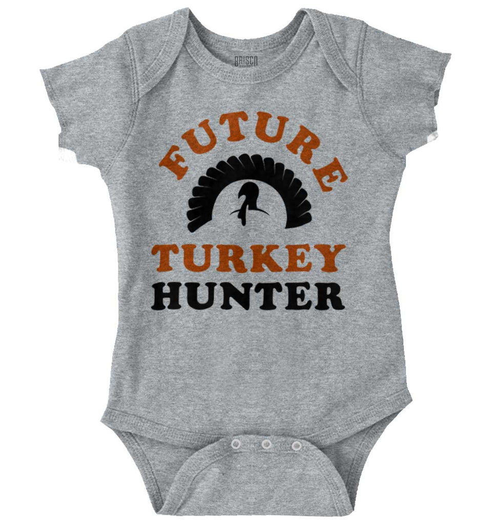 Future Turkey Hunter Romper Bodysuit-Direct To Garment Print-Brisco Baby