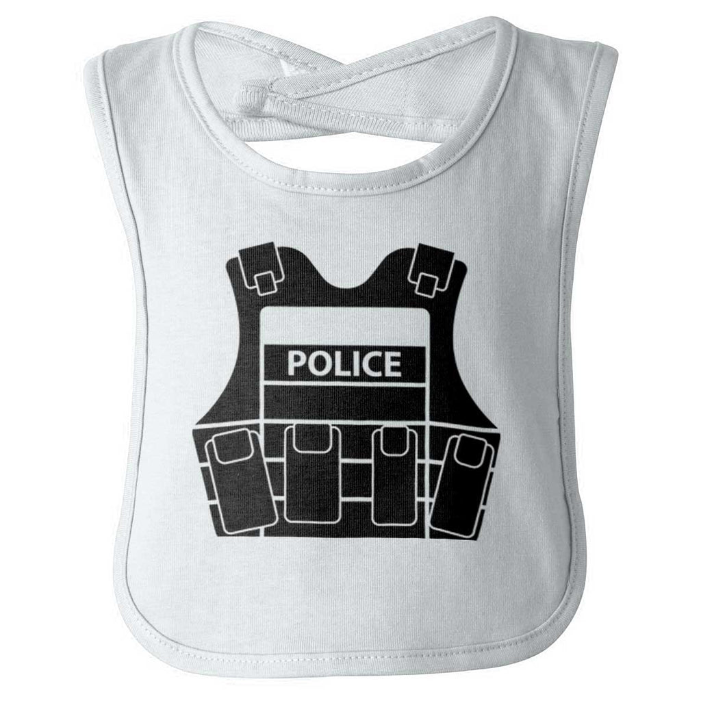 Police Vest Infant Baby Bib-Direct To Garment Print-Brisco Baby