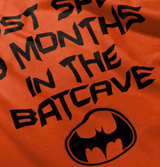 9 Months in Batcave Infant Toddler T Shirt-Direct To Garment Print-Brisco Baby