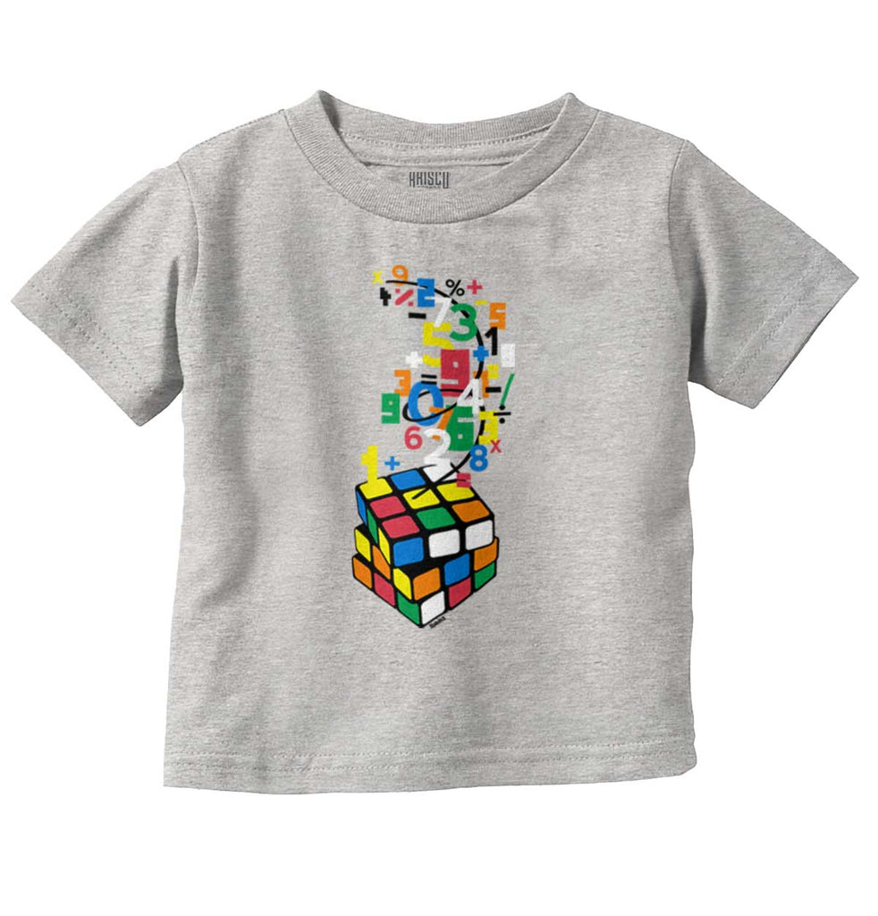 Math Cube Infant Toddler T Shirt-Direct To Garment Print-Brisco Baby