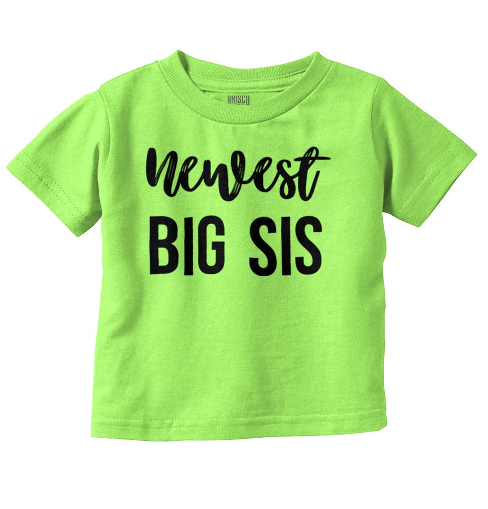 Newest Big Sis Infant Toddler T Shirt-Direct To Garment Print-Brisco Baby