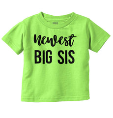 Newest Big Sis Infant Toddler T Shirt-Direct To Garment Print-Brisco Baby