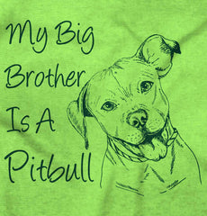 Brother is a Pitbull Romper Bodysuit-Direct To Garment Print-Brisco Baby