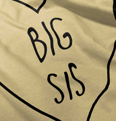 Big Sis Heart Romper Bodysuit-Direct To Garment Print-Brisco Baby