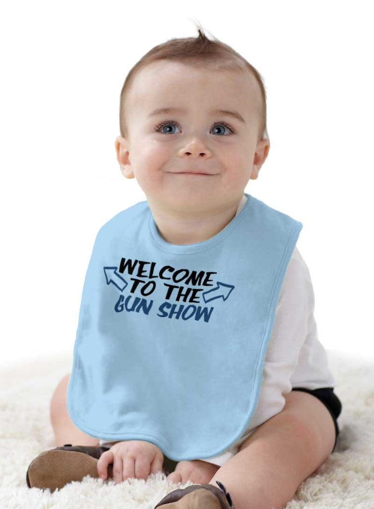 Gun Show Infant Baby Bib-Direct To Garment Print-Brisco Baby