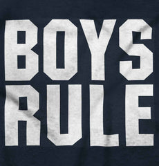 Boys Rule Infant Toddler T Shirt-Direct To Garment Print-Brisco Baby