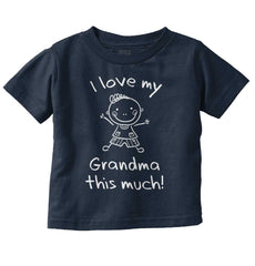 Love My Grandma Infant Toddler T Shirt-Direct To Garment Print-Brisco Baby