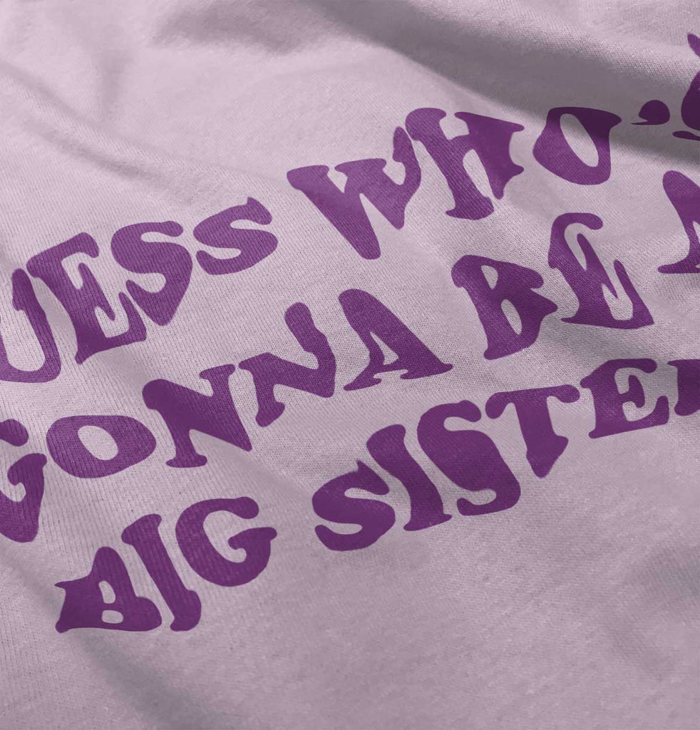 Guess Who's Gonna Be A Big Sister? Infant Baby Bib-Direct To Garment Print-Brisco Baby