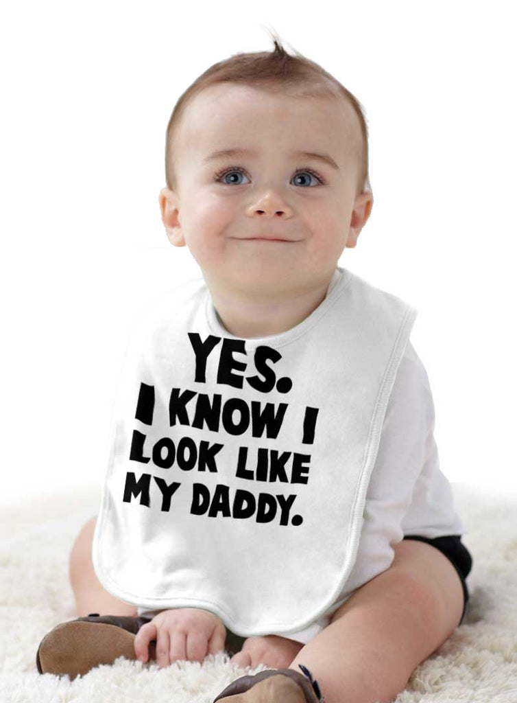 Look Like Daddy Infant Baby Bib-Direct To Garment Print-Brisco Baby