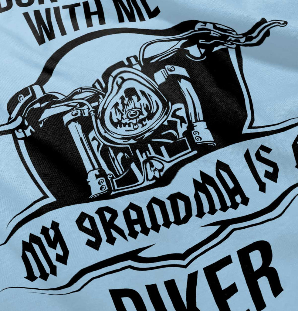 Biker Grandma Romper Bodysuit-Direct To Garment Print-Brisco Baby