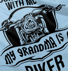 Biker Grandma Romper Bodysuit-Direct To Garment Print-Brisco Baby