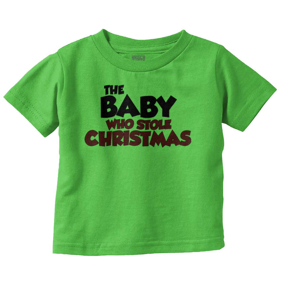 Baby Who Stole Christmas Infant Toddler T Shirt-Direct To Garment Print-Brisco Baby