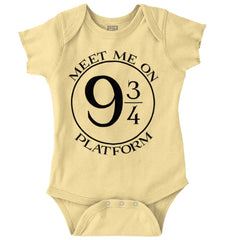 Meet Platform 9 3/4 Romper Bodysuit-Direct To Garment Print-Brisco Baby
