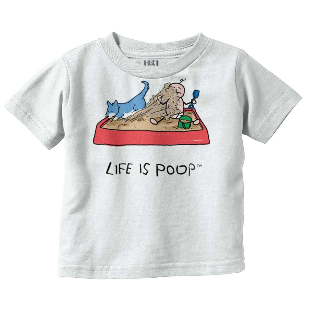 Dog Sandbox Infant Toddler T Shirt-Direct To Garment Print-Brisco Baby