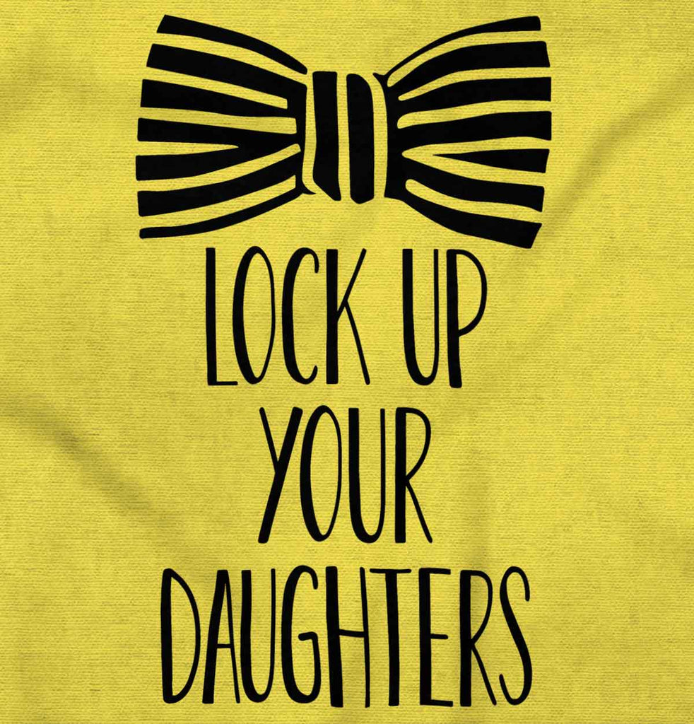 Lock Up Your Daughters Romper Bodysuit-Direct To Garment Print-Brisco Baby