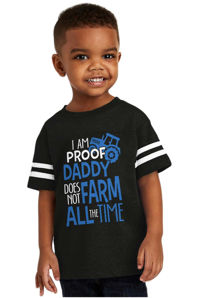 Farm All The Time Toddler Football Jersey Tee-Direct To Garment Print-Brisco Baby
