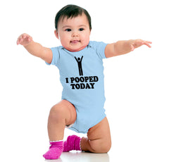 I Pooped Today Romper Bodysuit-Direct To Garment Print-Brisco Baby