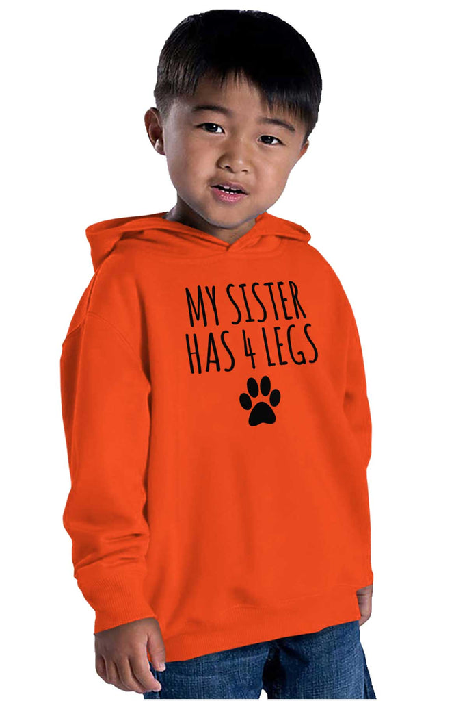 Sister has 4 legs Toddler Pullover Hoodie-Direct To Garment Print-Brisco Baby