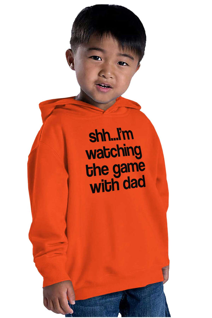 Watching the Game Toddler Pullover Hoodie-Direct To Garment Print-Brisco Baby