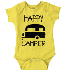 Happy Camper Romper Bodysuit-Direct To Garment Print-Brisco Baby