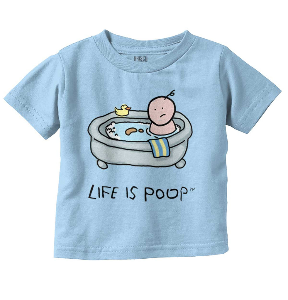 Poop in Bath Infant Toddler T Shirt-Direct To Garment Print-Brisco Baby