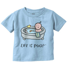 Poop in Bath Infant Toddler T Shirt-Direct To Garment Print-Brisco Baby