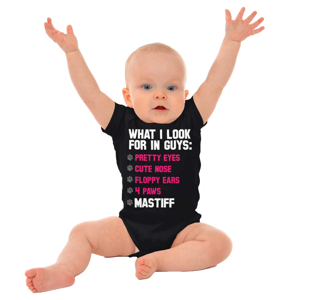 Mastiff Checklist Romper Bodysuit-Direct To Garment Print-Brisco Baby
