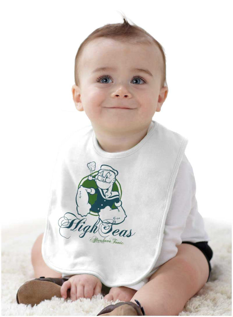 High Seas Aftershave Infant Baby Bib-Direct To Garment Print-Brisco Baby