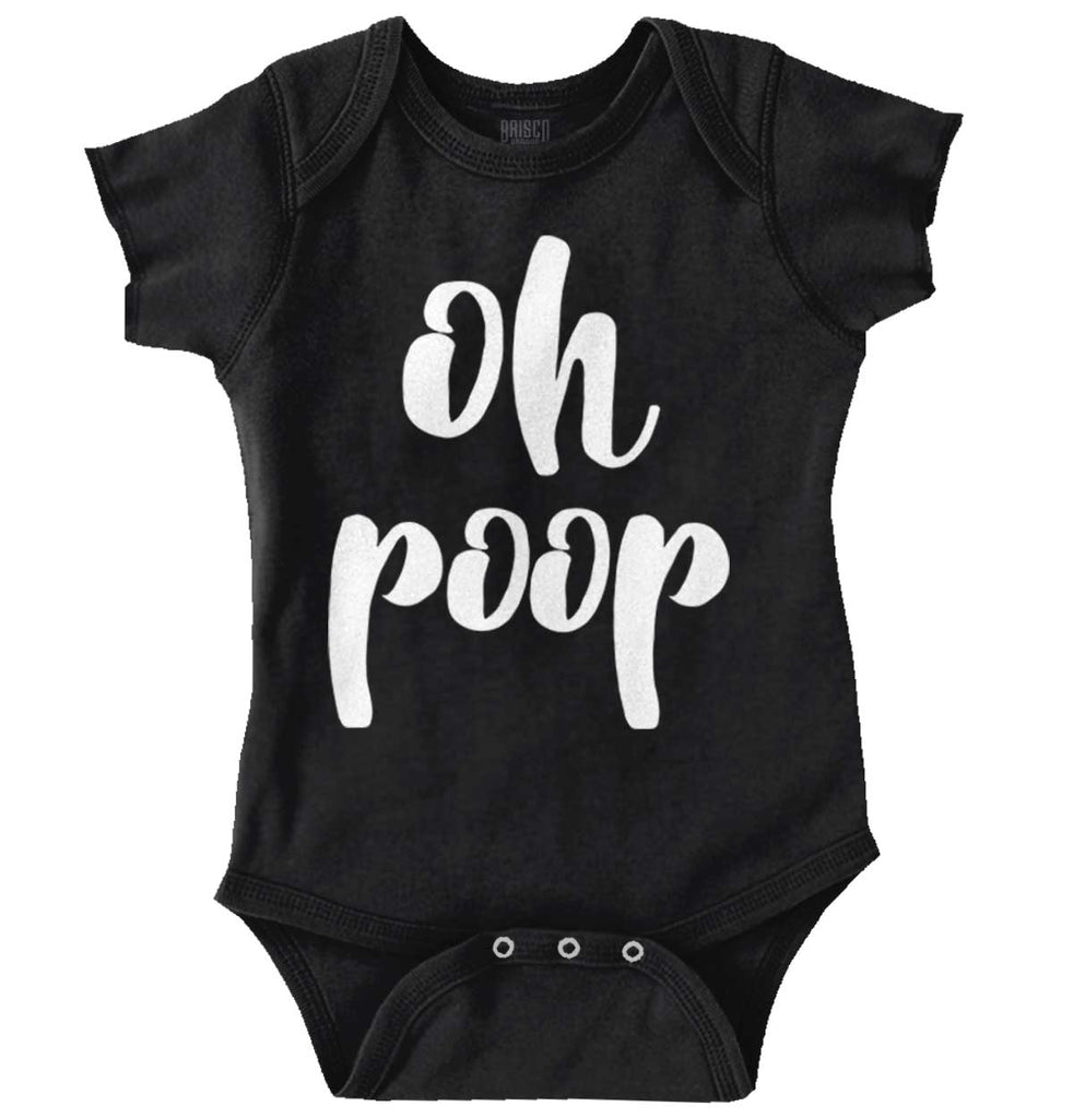 Oh Poop Romper Bodysuit-Direct To Garment Print-Brisco Baby