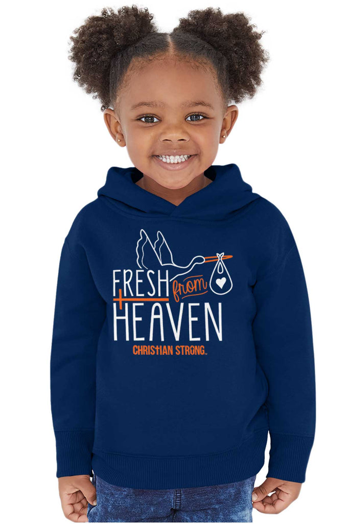 Fresh From Heaven Toddler Pullover Hoodie-Direct To Garment Print-Brisco Baby