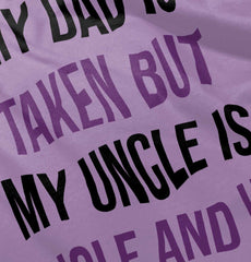 Dad Taken Uncle Sing Toddler Ruffled Trim T-Shirt-Direct To Garment Print-Brisco Baby