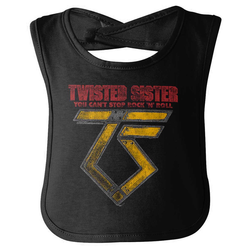 TS Rock N Roll Infant Baby Bib-Direct To Garment Print-Brisco Baby