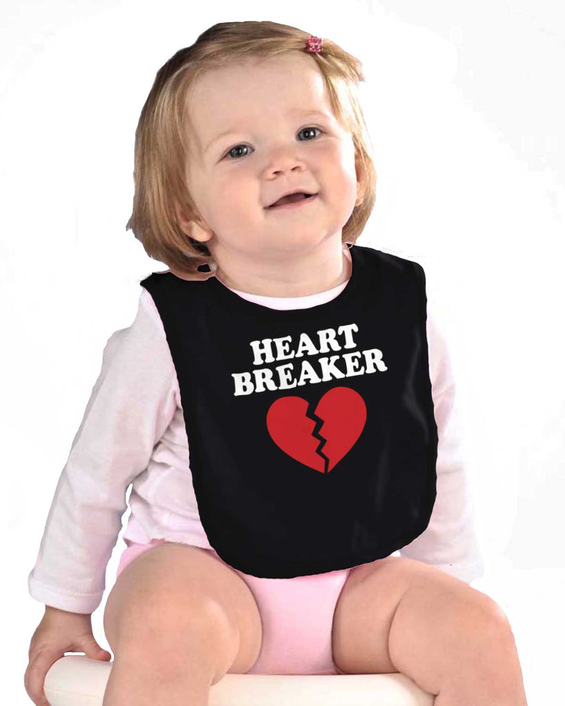 Heart Breaker Infant Baby Bib-Direct To Garment Print-Brisco Baby