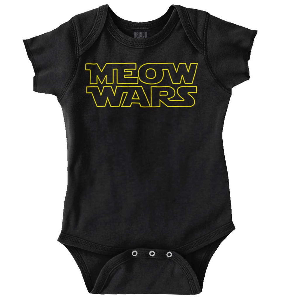 Meow Wars Romper Bodysuit-Direct To Garment Print-Brisco Baby