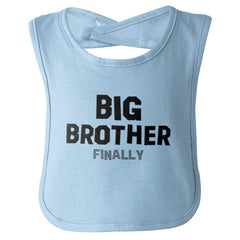 Big Brother Finally Infant Baby Bib-Direct To Garment Print-Brisco Baby