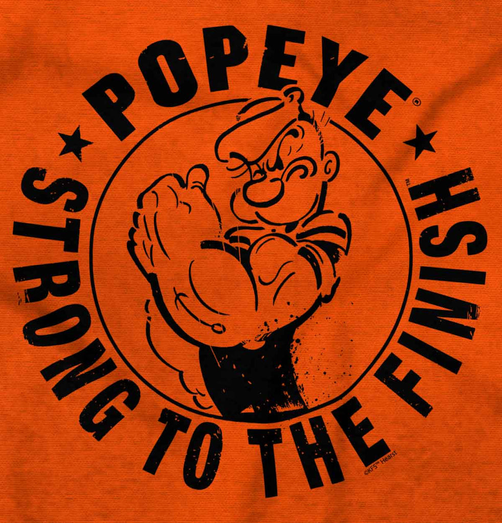 Popeye To The Finish Infant Toddler T Shirt-Direct To Garment Print-Brisco Baby