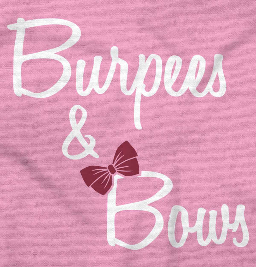 Burpees and Bows Infant Baby Bib-Direct To Garment Print-Brisco Baby
