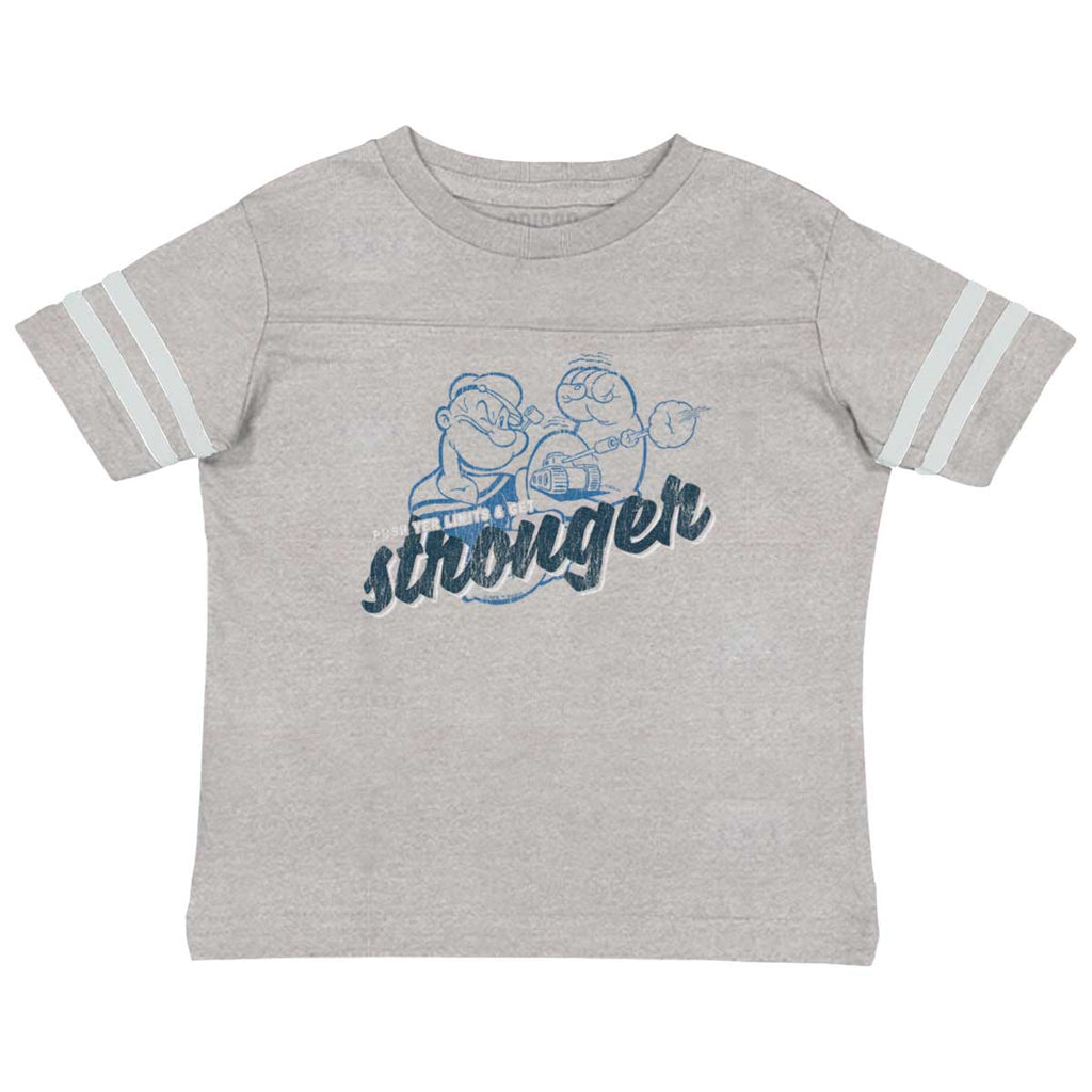 Get Stronger Toddler Football Jersey Tee-Direct To Garment Print-Brisco Baby
