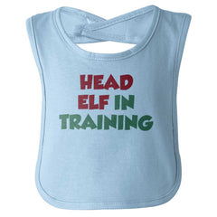 Head Elf Training Infant Baby Bib-Direct To Garment Print-Brisco Baby