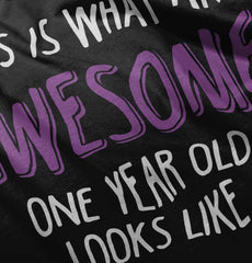 Awesome One Year Old Infant Baby Bib-Direct To Garment Print-Brisco Baby