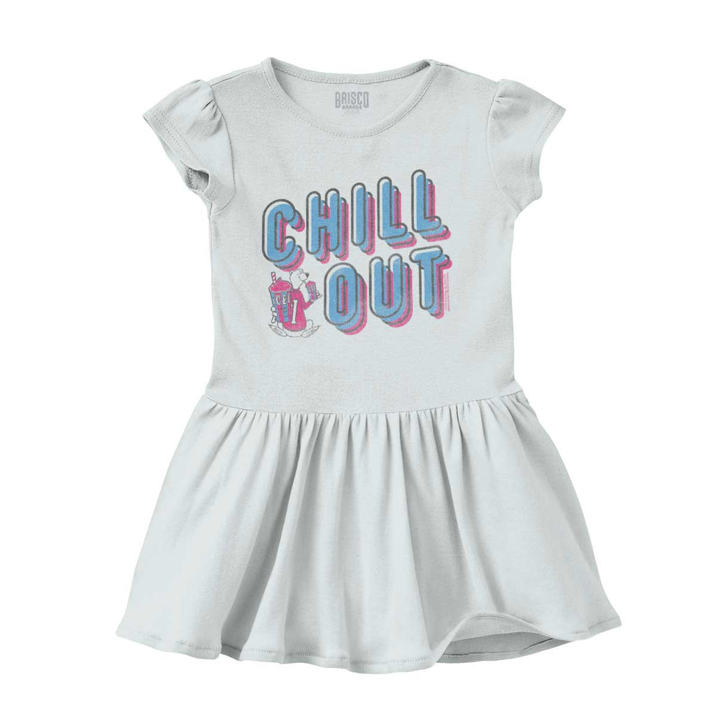 Retro Chill Solid Baby Infant Dress-Direct To Garment Print-Brisco Baby