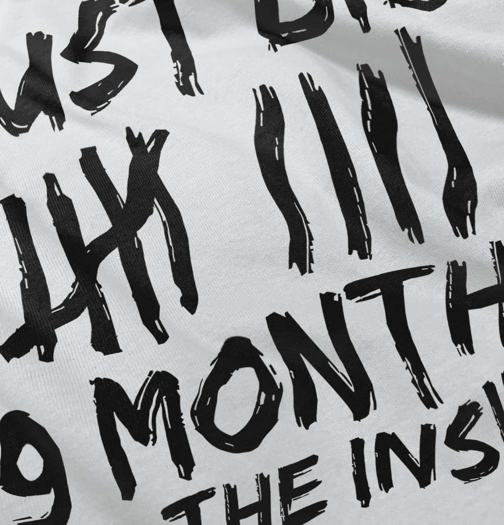 9 Months Inside Romper Bodysuit-Direct To Garment Print-Brisco Baby