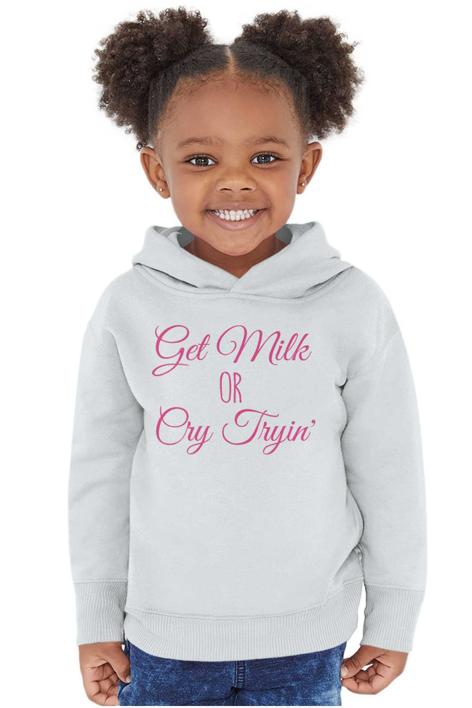 Get Milk Toddler Pullover Hoodie-Direct To Garment Print-Brisco Baby