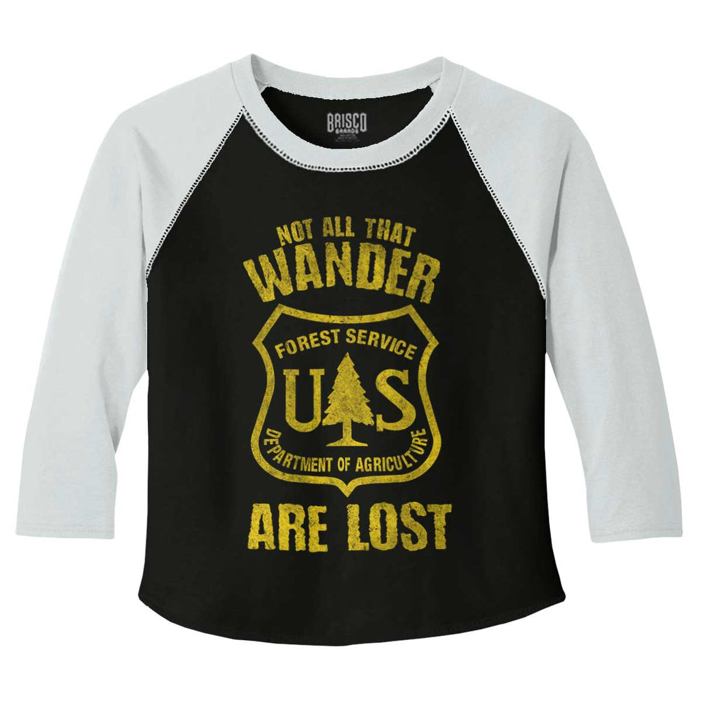 No All Who Wander Toddler Baseball-Direct To Garment Print-Brisco Baby